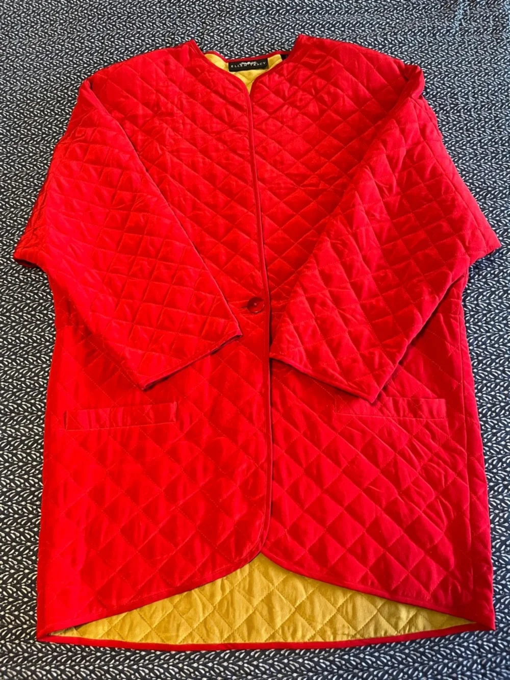 Vintage Linda Allard for Ellen Tracy 100% silk quilted jacket - Picture 1 of 12